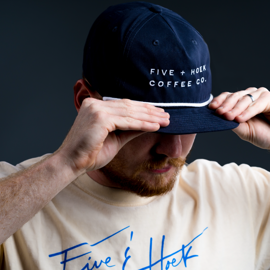 Cotton Cord Decky logo Hat Five Hoek Coffee Co